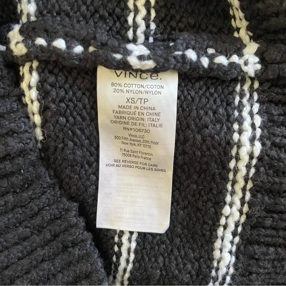 Vince Women's Textured Stripe Crew Neck Sweater NWT - Picture 8 of 8